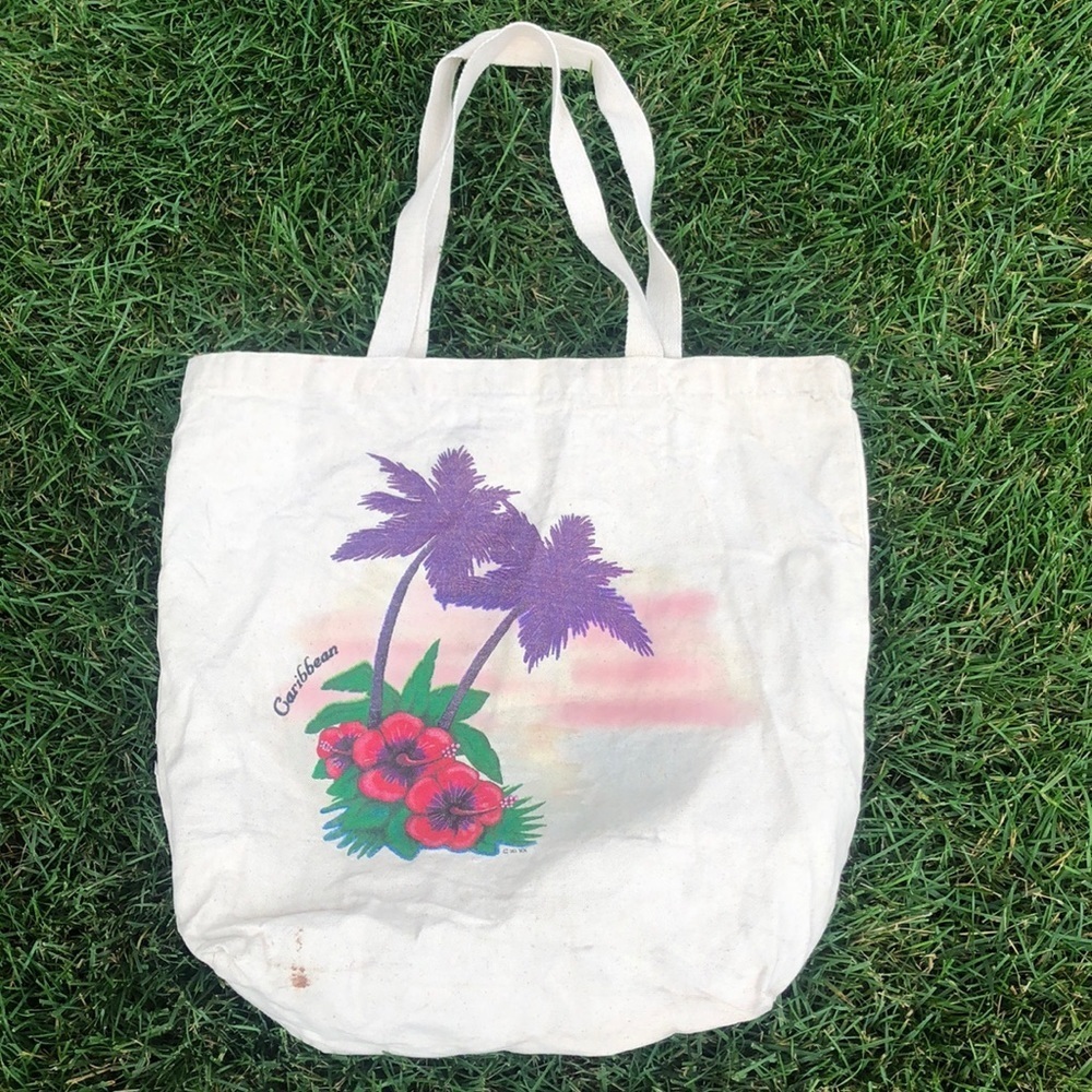Caribbean canvas tote